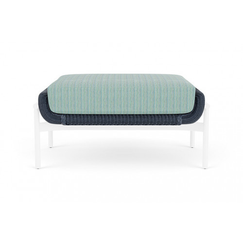 Lloyd Flanders™ Solstice Ottoman  - Denim Blue, White