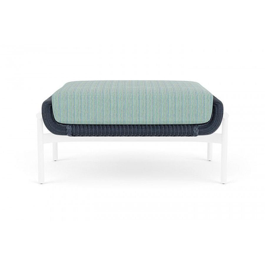 Lloyd Flanders™ Solstice Ottoman  - Denim Blue, White