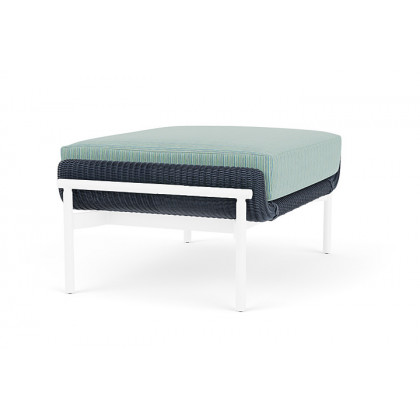 Lloyd Flanders™ Solstice Ottoman  - Denim Blue, White