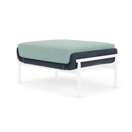 Lloyd Flanders™ Solstice Ottoman  - Denim Blue, White