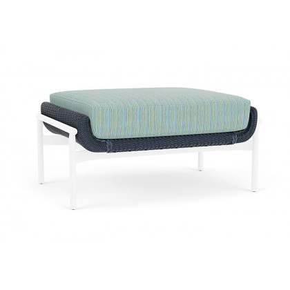 Lloyd Flanders™ Solstice Ottoman  - Denim Blue, White