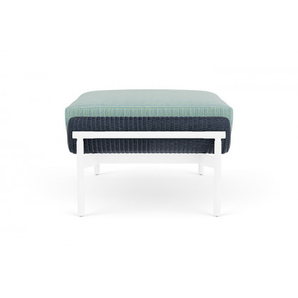 Lloyd Flanders™ Solstice Ottoman  - Denim Blue, White