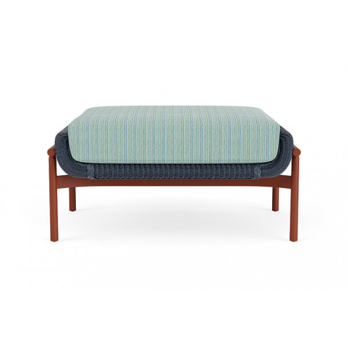 Lloyd Flanders™ Solstice Ottoman  - Denim Blue, Terracotta