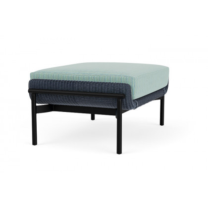 Lloyd Flanders™ Solstice Ottoman  - Denim Blue, Ebony