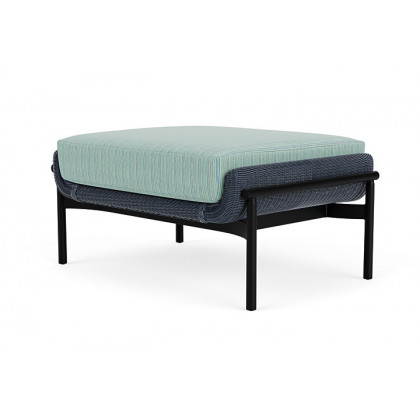 Lloyd Flanders™ Solstice Ottoman  - Denim Blue, Ebony