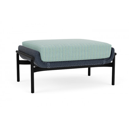 Lloyd Flanders™ Solstice Ottoman  - Denim Blue, Ebony