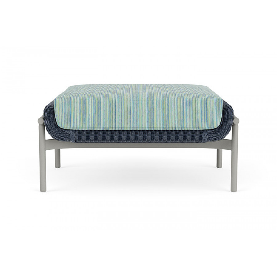 Lloyd Flanders™ Solstice Ottoman  - Denim Blue, Platinum