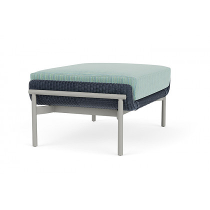 Lloyd Flanders™ Solstice Ottoman  - Denim Blue, Platinum