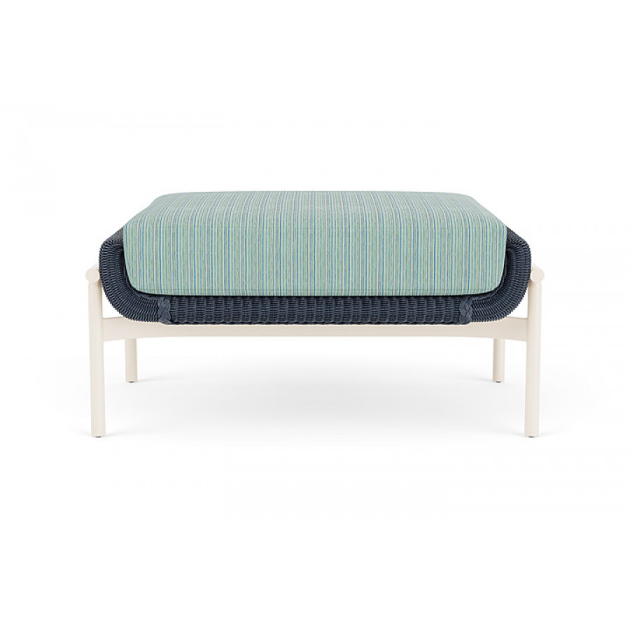 Lloyd Flanders™ Solstice Ottoman  - Denim Blue, Ivory