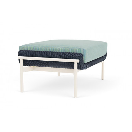 Lloyd Flanders™ Solstice Ottoman  - Denim Blue, Ivory