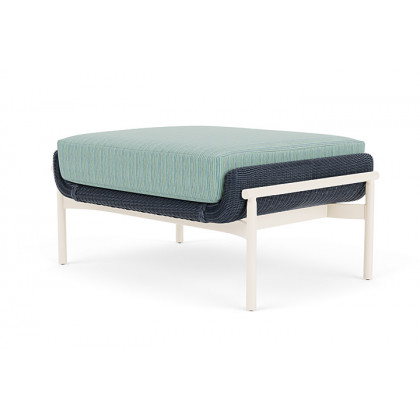 Lloyd Flanders™ Solstice Ottoman  - Denim Blue, Ivory
