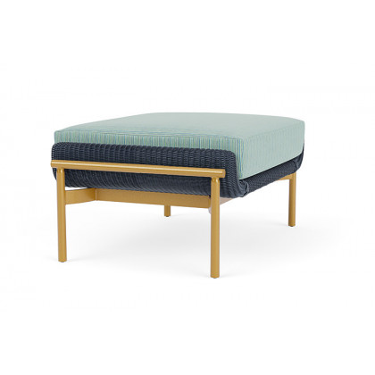 Lloyd Flanders™ Solstice Ottoman  - Denim Blue, Metallic Gold