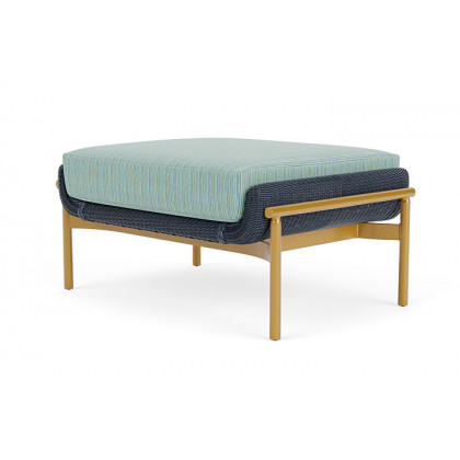 Lloyd Flanders™ Solstice Ottoman  - Denim Blue, Metallic Gold