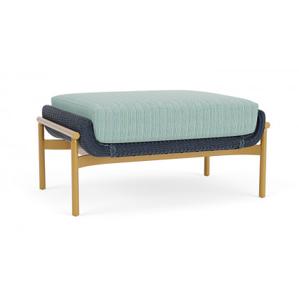 Lloyd Flanders™ Solstice Ottoman  - Denim Blue, Metallic Gold