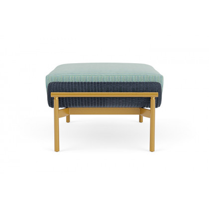 Lloyd Flanders™ Solstice Ottoman  - Denim Blue, Metallic Gold