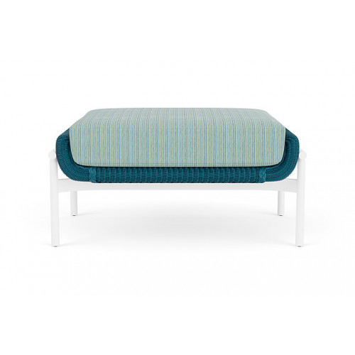 Lloyd Flanders™ Solstice Ottoman  - Peacock, Matte White