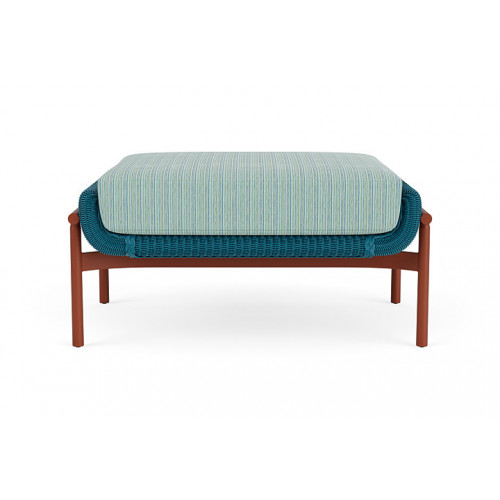 Lloyd Flanders™ Solstice Ottoman  - Peacock, Terracotta