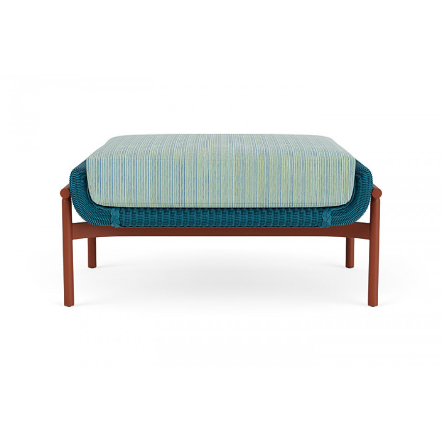 Lloyd Flanders™ Solstice Ottoman  - Peacock, Terracotta