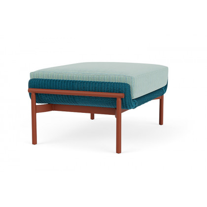 Lloyd Flanders™ Solstice Ottoman  - Peacock, Terracotta