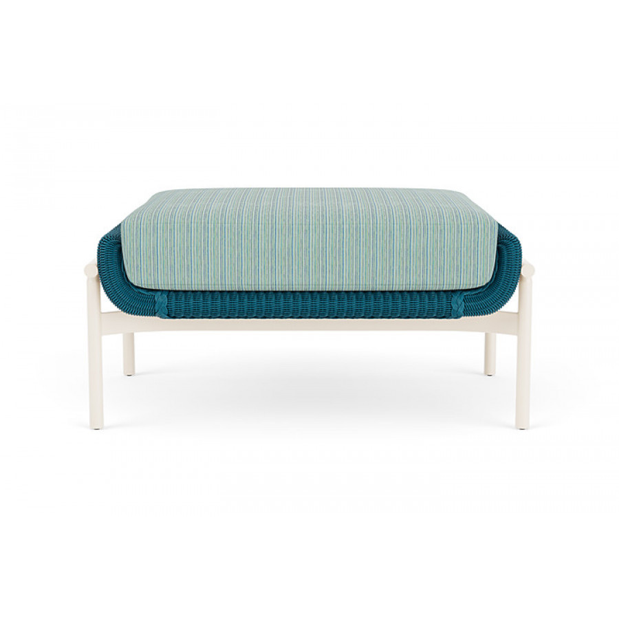 Lloyd Flanders™ Solstice Ottoman  - Peacock, Ivory