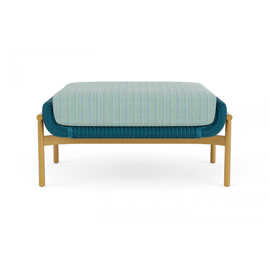 Lloyd Flanders™ Solstice Ottoman  - Peacock, Metallic Gold