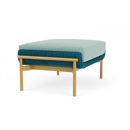 Lloyd Flanders™ Solstice Ottoman  - Peacock, Metallic Gold
