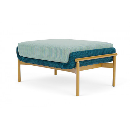 Lloyd Flanders™ Solstice Ottoman  - Peacock, Metallic Gold