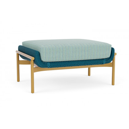 Lloyd Flanders™ Solstice Ottoman  - Peacock, Metallic Gold