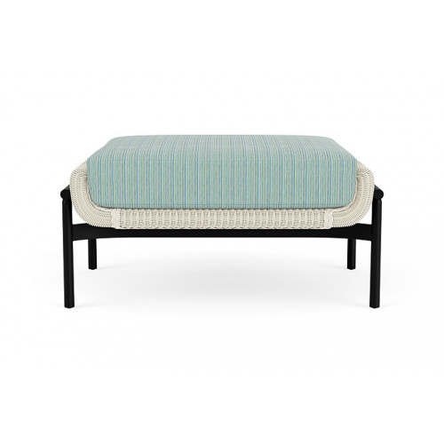 Lloyd Flanders™ Solstice Ottoman  - Ivory, Ebony