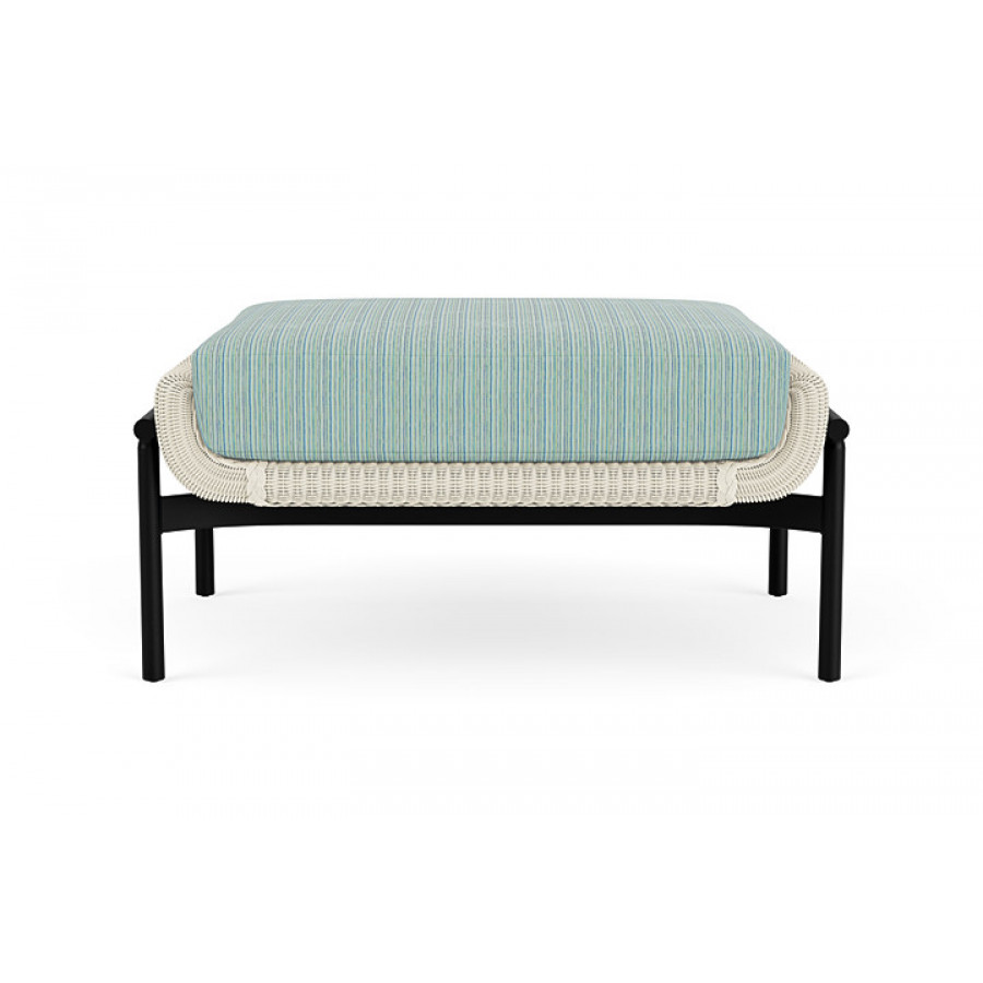 Lloyd Flanders™ Solstice Ottoman  - Ivory, Ebony