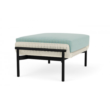 Lloyd Flanders™ Solstice Ottoman  - Ivory, Ebony