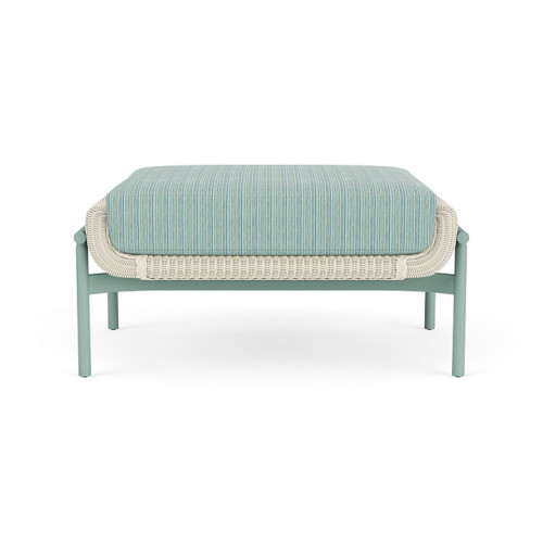 Lloyd Flanders™ Solstice Ottoman  - Ivory, Sea Glass