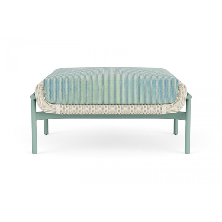 Lloyd Flanders™ Solstice Ottoman  - Ivory, Sea Glass