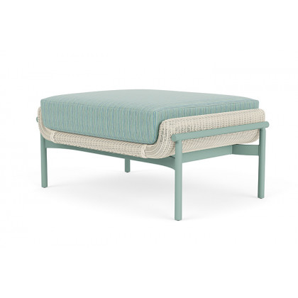 Lloyd Flanders™ Solstice Ottoman  - Ivory, Sea Glass