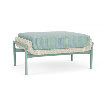 Lloyd Flanders™ Solstice Ottoman  - Ivory, Sea Glass