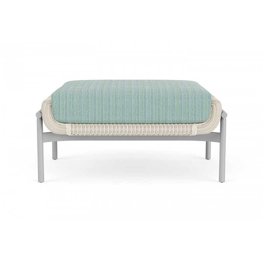 Lloyd Flanders™ Solstice Ottoman  - Ivory, Metallic Silver