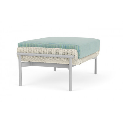 Lloyd Flanders™ Solstice Ottoman  - Ivory, Metallic Silver