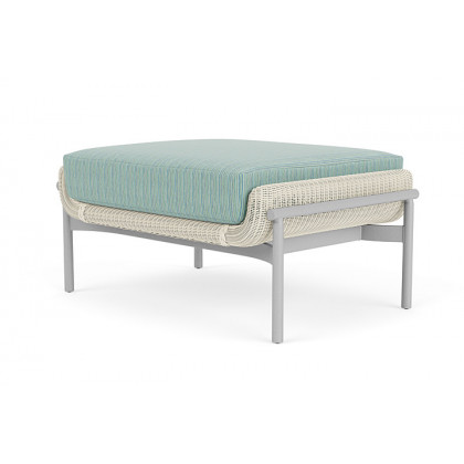 Lloyd Flanders™ Solstice Ottoman  - Ivory, Metallic Silver