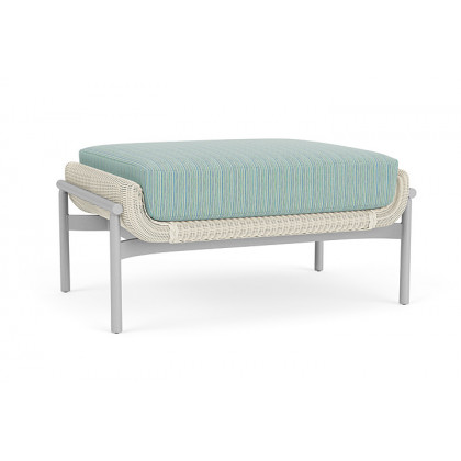 Lloyd Flanders™ Solstice Ottoman  - Ivory, Metallic Silver