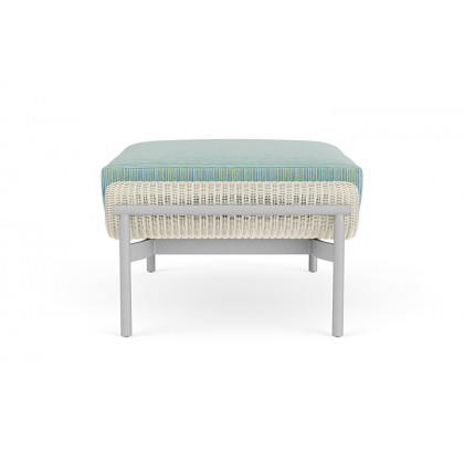 Lloyd Flanders™ Solstice Ottoman  - Ivory, Metallic Silver