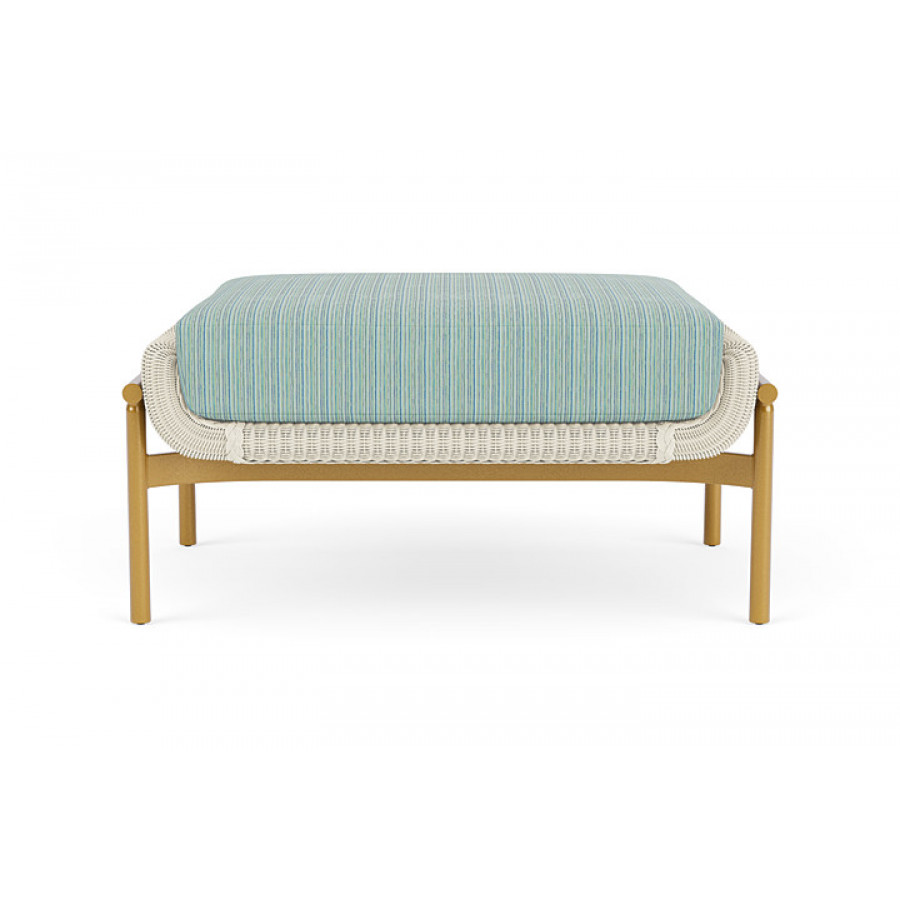 Lloyd Flanders™ Solstice Ottoman  - Ivory, Metallic Gold
