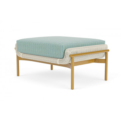 Lloyd Flanders™ Solstice Ottoman  - Ivory, Metallic Gold