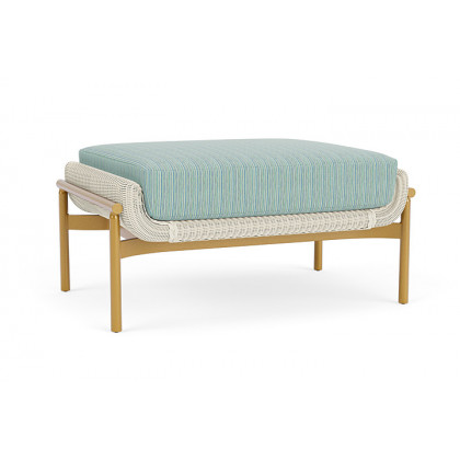 Lloyd Flanders™ Solstice Ottoman  - Ivory, Metallic Gold