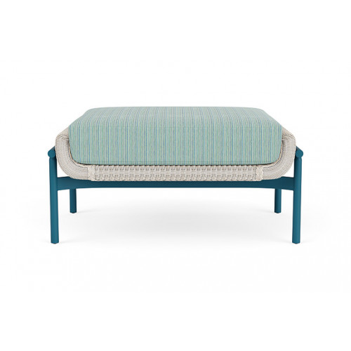 Lloyd Flanders™ Solstice Ottoman  - Antique White, Peacock