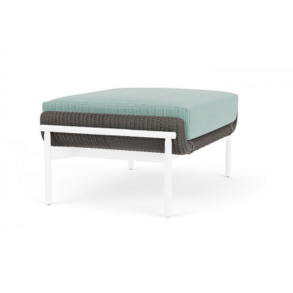 Lloyd Flanders™ Solstice Ottoman  - Pewter, White
