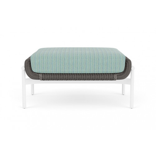Lloyd Flanders™ Solstice Ottoman  - Pewter, Matte White