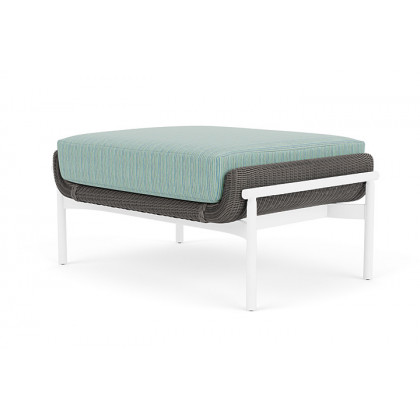 Lloyd Flanders™ Solstice Ottoman  - Pewter, Matte White