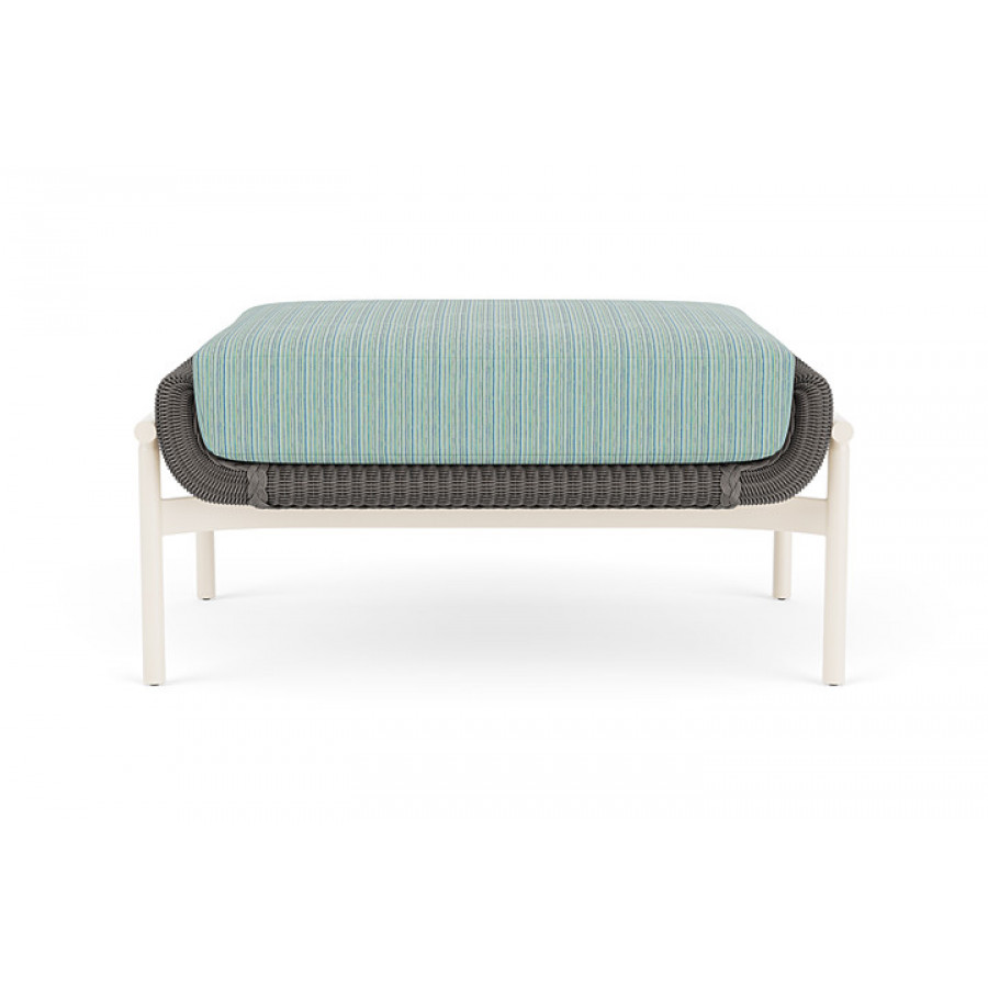 Lloyd Flanders™ Solstice Ottoman  - Pewter, Ivory