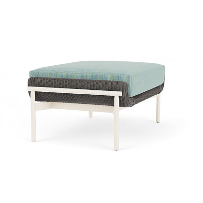 Lloyd Flanders™ Solstice Ottoman  - Pewter, Ivory