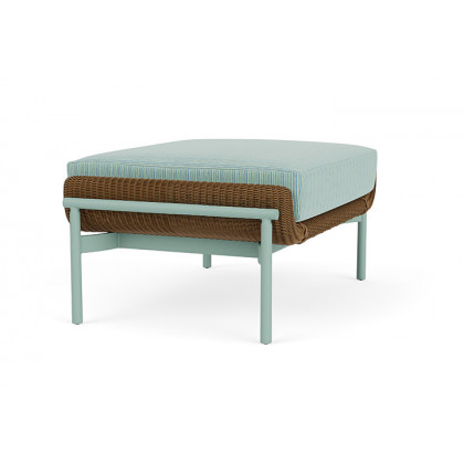 Lloyd Flanders™ Solstice Ottoman  - Hickory, Sea Glass